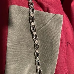 1/10 CT black Demond sterling silver bracelet